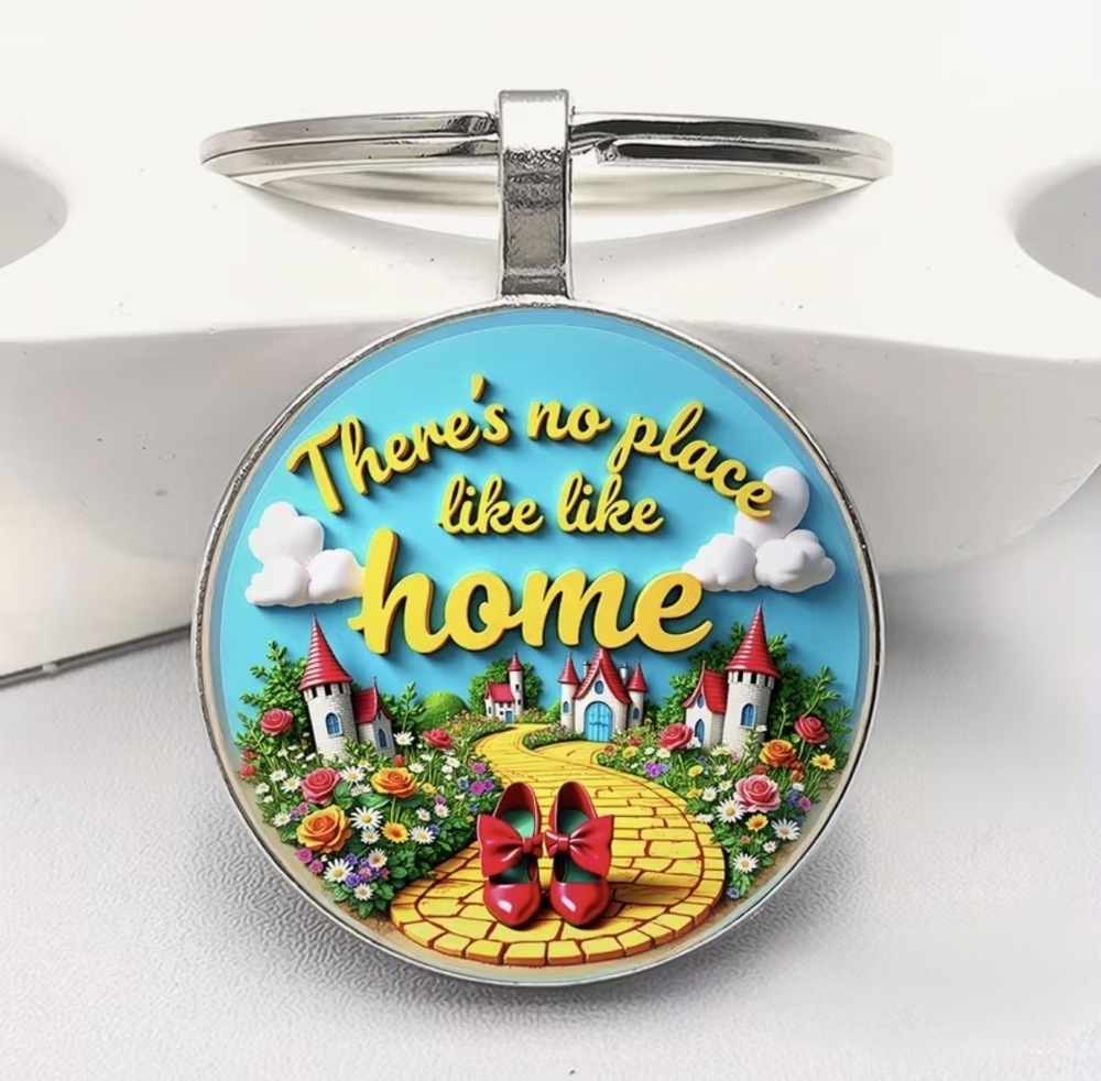 3/$25 There's No Place Like Home Wizard Of Oz Inspired Keychain NEW